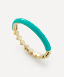 Liberty Rings|Rings^9ct Gold Eclipse Turquoise Enamel Band Ring