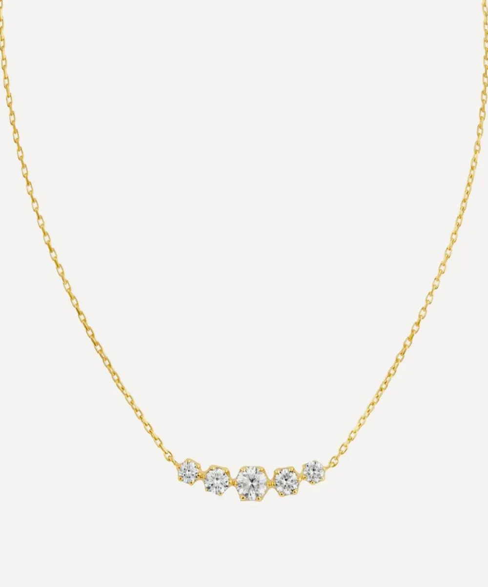 Dinny Hall Necklaces^14ct Gold Elyhara Diamond Scoop Pendant Necklace