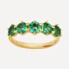 Dinny Hall Rings^18ct Gold Elyhara Emerald Five Stone Ring
