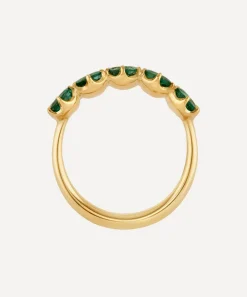 Dinny Hall Rings^18ct Gold Elyhara Emerald Five Stone Ring