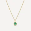 Dinny Hall Charms & Pendants^9ct Gold Emerald Bon Bon Pendant Necklace