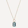 Mateo Necklaces|Necklaces^14ct Gold Emerald Cut Blue Topaz Pendant Necklace