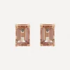 Suzanne Kalan Earrings|Earrings^14ct Gold Emerald-Cut Morganite Topaz Stud Earrings
