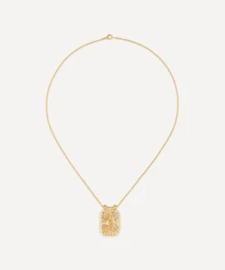 Marie Lichtenberg Necklaces|Necklaces^18ct Gold Eye Protect Scapular Pendant Necklace
