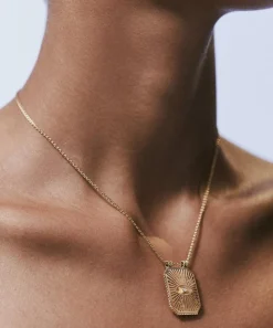 Marie Lichtenberg Necklaces|Necklaces^18ct Gold Eye Protect Scapular Pendant Necklace