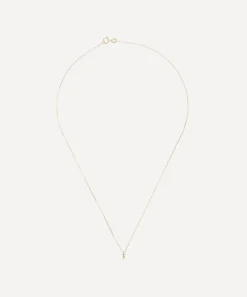 AURUM + GREY Necklaces^9ct Gold F Initial Pendant Necklace