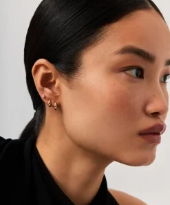 Missoma Earrings|Earrings^14ct Gold Fine Diamond Dome Huggie Hoop Earrings