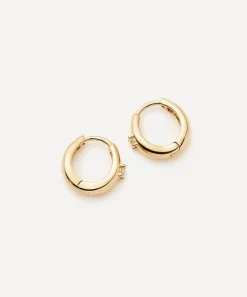 Missoma Earrings|Earrings^14ct Gold Fine Diamond Dome Huggie Hoop Earrings