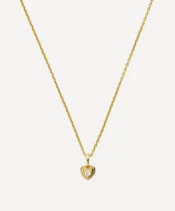 Missoma Necklaces|Necklaces^14ct Gold Fine Diamond Heart Mini Pendant Necklace