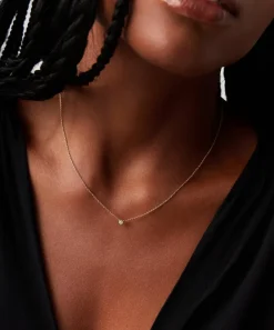 Missoma Necklaces|Necklaces^14ct Gold Fine Diamond Solitaire Pendant Necklace