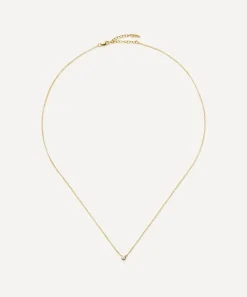 Missoma Necklaces|Necklaces^14ct Gold Fine Diamond Solitaire Pendant Necklace