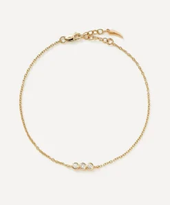 Missoma Bracelets^14ct Gold Fine Diamond Solitaire Trio Bracelet