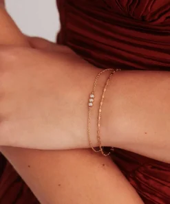 Missoma Bracelets^14ct Gold Fine Diamond Solitaire Trio Bracelet