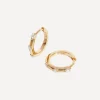 Missoma Earrings|Earrings^14ct Gold Fine Diamond Studded Huggie Hoop Earrings