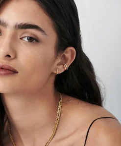 Missoma Earrings|Earrings^14ct Gold Fine Diamond Studded Huggie Hoop Earrings