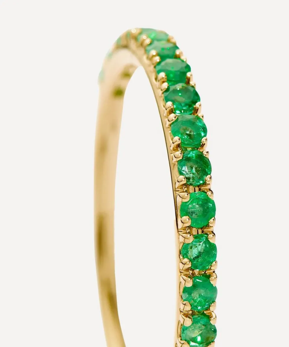 Missoma Rings|Rings^14ct Gold Fine Emerald Half Eternity Ring