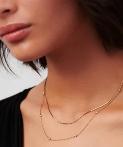 Missoma Necklaces^14ct Gold Fine Floating Diamond Necklace