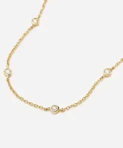 Missoma Bracelets^14ct Gold Fine Floating Diamond Station Bracelet