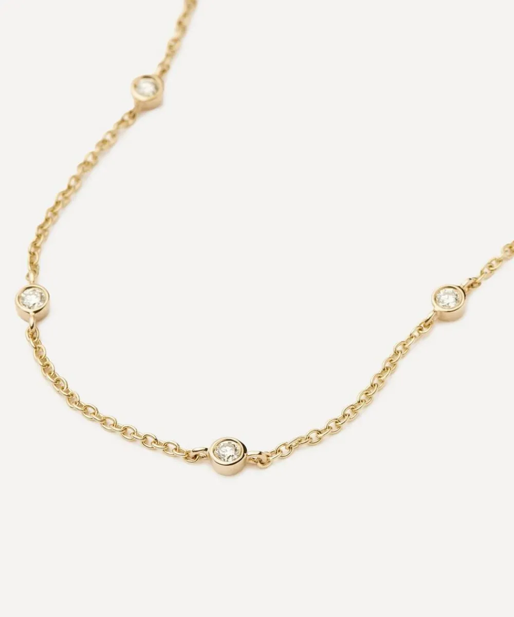 Missoma Bracelets^14ct Gold Fine Floating Diamond Station Bracelet