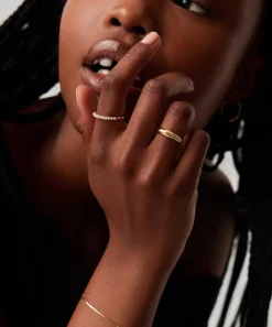 Missoma Rings|Rings^14ct Gold Fine Half Eternity Pearl Ring