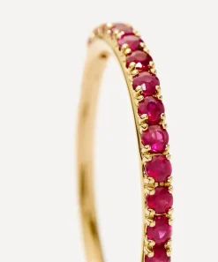 Missoma Rings|Rings^14ct Gold Fine Half Eternity Ruby Ring