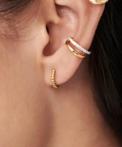 Missoma Earrings|Earrings^14ct Gold Fine Rope Huggie Hoop Earrings