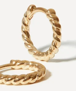 Missoma Earrings|Earrings^14ct Gold Fine Rope Huggie Hoop Earrings