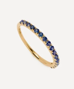 Missoma Rings|Rings^14ct Gold Fine Sapphire Half Eternity Ring