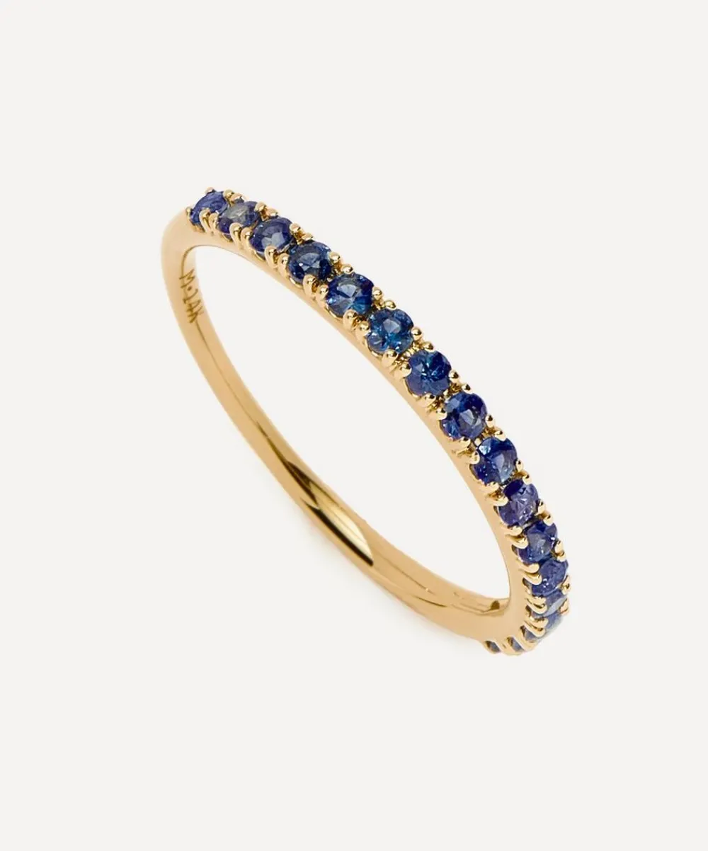 Missoma Rings|Rings^14ct Gold Fine Sapphire Half Eternity Ring