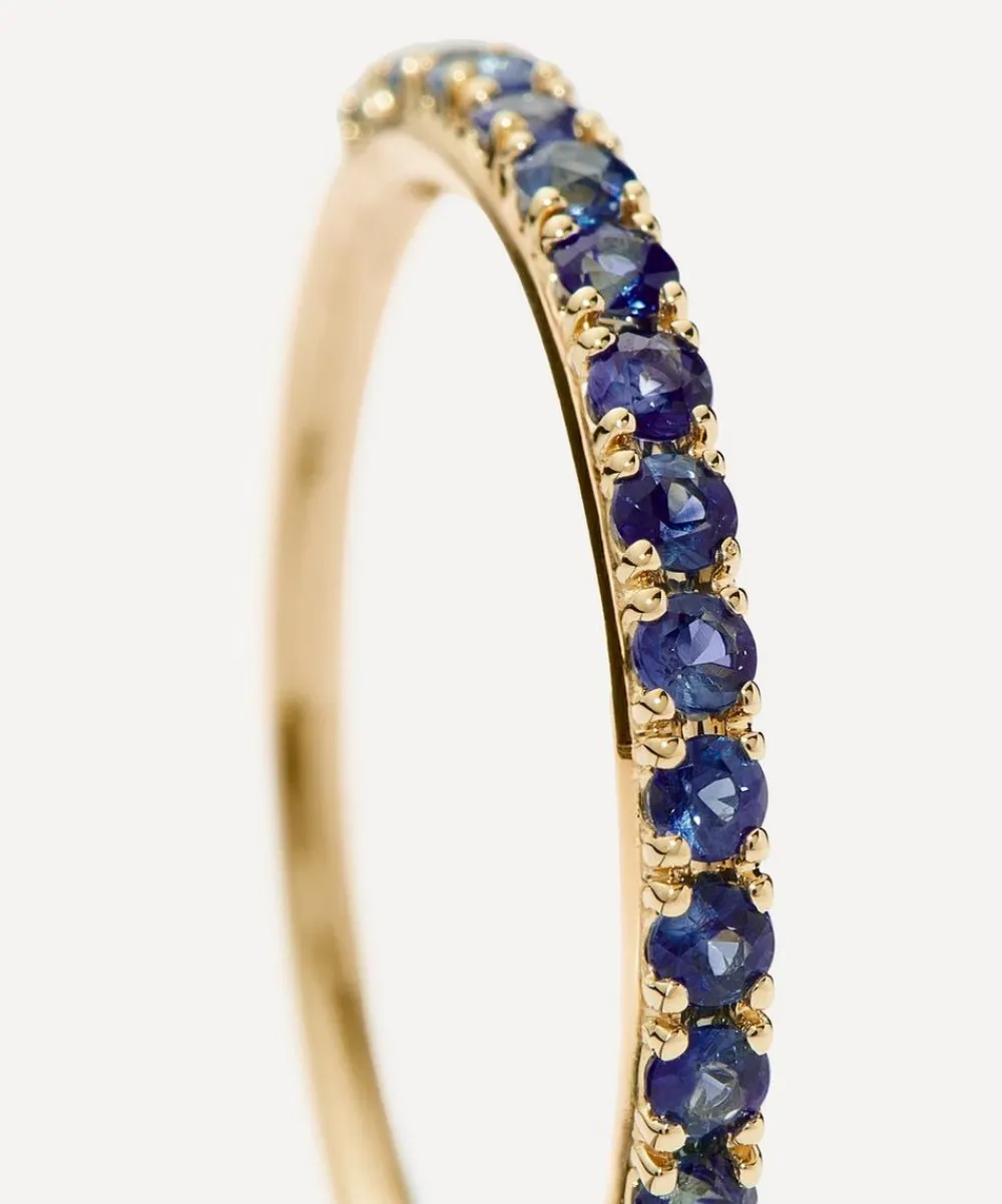 Missoma Rings|Rings^14ct Gold Fine Sapphire Half Eternity Ring