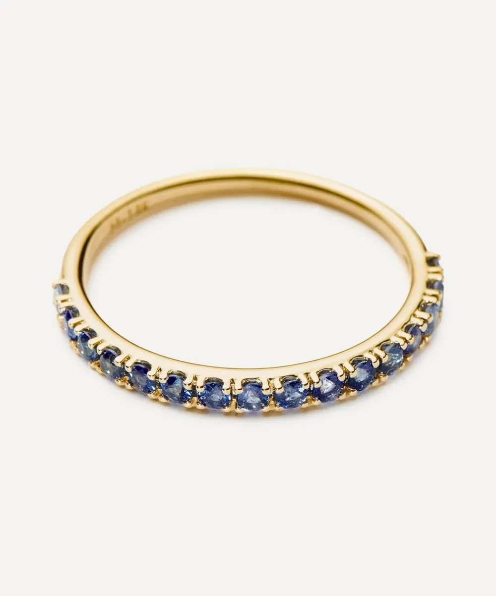 Missoma Rings|Rings^14ct Gold Fine Sapphire Half Eternity Ring