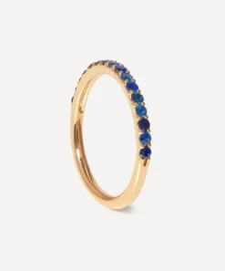 Missoma Rings|Rings^14ct Gold Fine Sapphire Half Eternity Ring