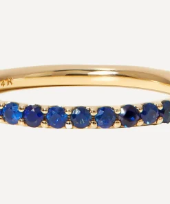 Missoma Rings|Rings^14ct Gold Fine Sapphire Half Eternity Ring