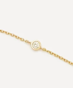 Missoma Bracelets|Bracelets^14ct Gold Fine Solitaire Diamond Bracelet