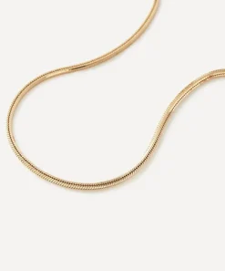 Missoma Necklaces|Necklaces^14ct Gold Fine Square Snake Chain Bracelet