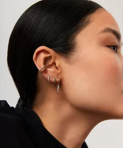 Missoma Earrings|Earrings^14ct Gold Fine Twisted Huggie Hoop Earrings