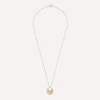 Celine Daoust Necklaces|Necklaces^14ct Gold Five Diamonds Moon Crescent Pendant Necklace