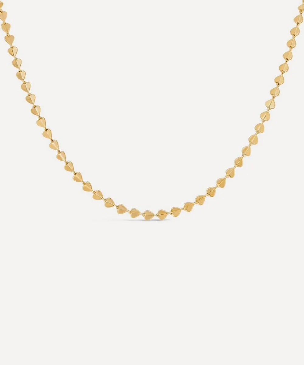 Dinny Hall Necklaces^9ct Gold Folded Heart Linked Necklace