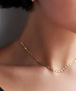 Dinny Hall Necklaces^9ct Gold Folded Heart Linked Necklace