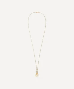 FoundRae Necklaces|Necklaces^18ct Gold Four Heart Clover Engravable Miniature Pendant Necklace