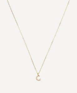 AURUM + GREY Necklaces^9ct Gold G Initial Pendant Necklace