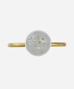 Jacqueline Cullen Rings|Rings^18ct Gold Galactica Small Grey Agate Sphere Ring