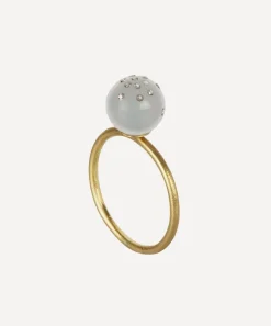 Jacqueline Cullen Rings|Rings^18ct Gold Galactica Small Grey Agate Sphere Ring