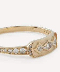 Celine Daoust Rings|Rings^14ct Gold Geometric Diamond Totem Ring