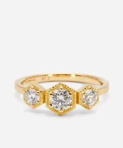 Satomi Kawakita Rings|Rings^18ct Gold Grand White Diamond Trilogy Ring