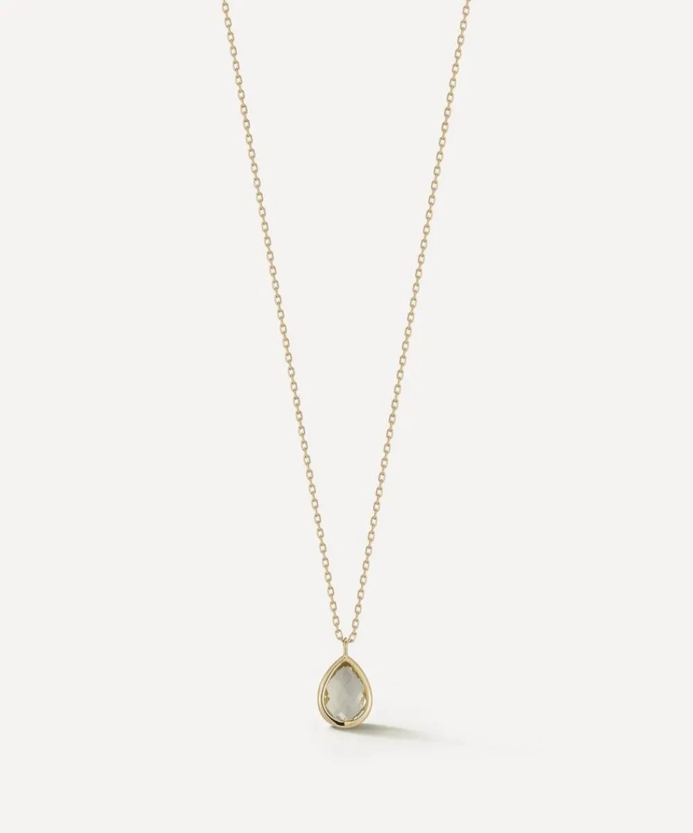 Mateo Necklaces|Necklaces^14ct Gold Green Amethyst Pendant Necklace