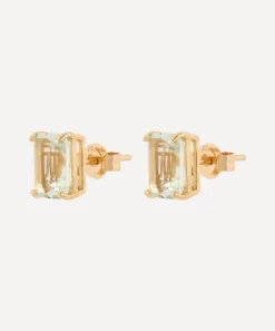 Mateo Earrings|Earrings^14ct Gold Green Amethyst Stud Earrings