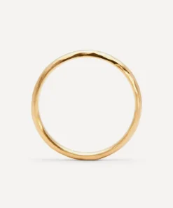 Satomi Kawakita Rings|Rings^18ct Gold Half-Round Hammered Band Ring