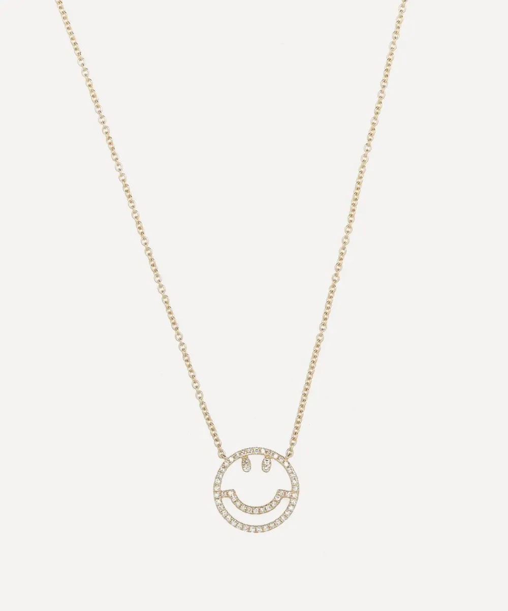 Roxanne First Necklaces|Necklaces^14ct Gold Have a Nice Day Diamond Pendant Necklace