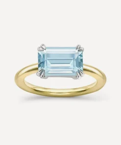 Dinny Hall Rings^18ct Gold Hollie Fine Aquamarine Ring
